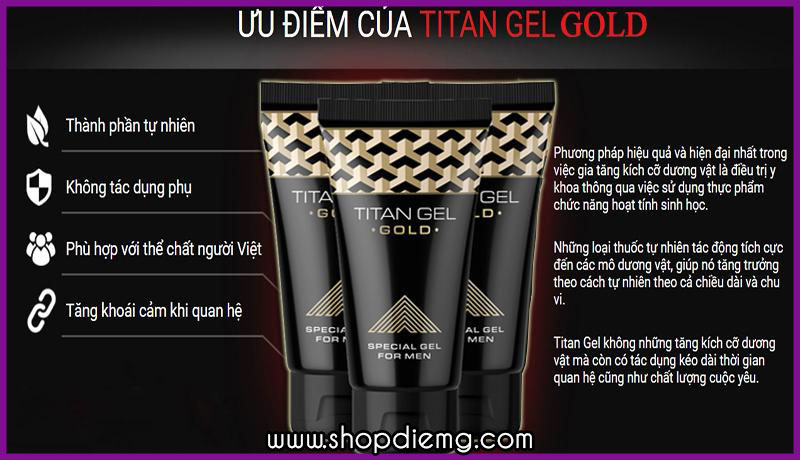 Titan gel gold Nga tăng kích thước cậu nhỏ bằng phương pháp tự nhiên